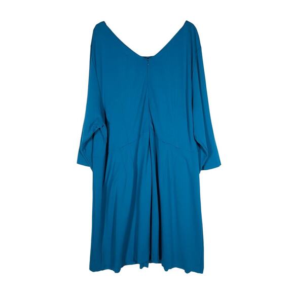 GB X Amanda Uprichard Womens Dress 4X Blue Long Sleeve Scoop Neck Minimalist - Picture 7 of 15